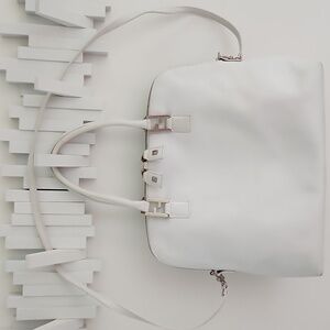 FENDI Glacier FF Logo Calf Leather Medium Tote Bag